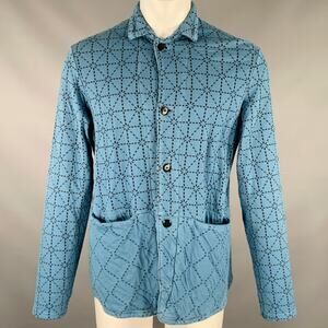 KAPITAL Size M Blue Black Triangle Cotton Two Pockets Jacket